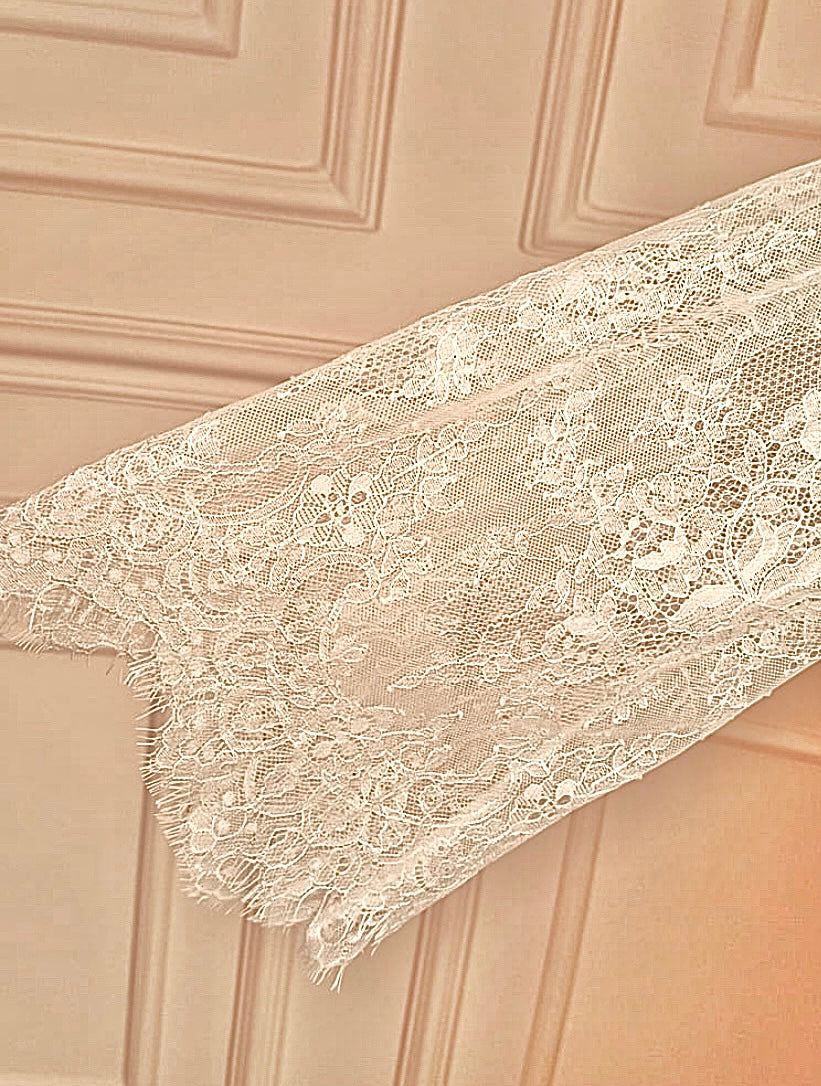 Ivory Lace Satin Bridal Set - One Size