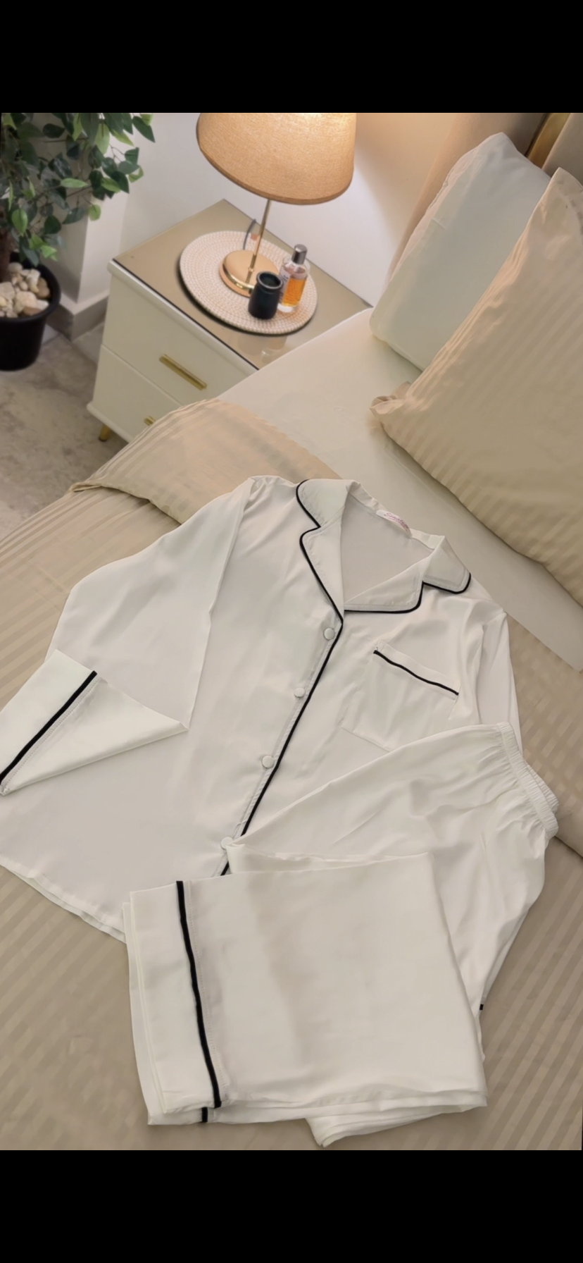 White satin pajama