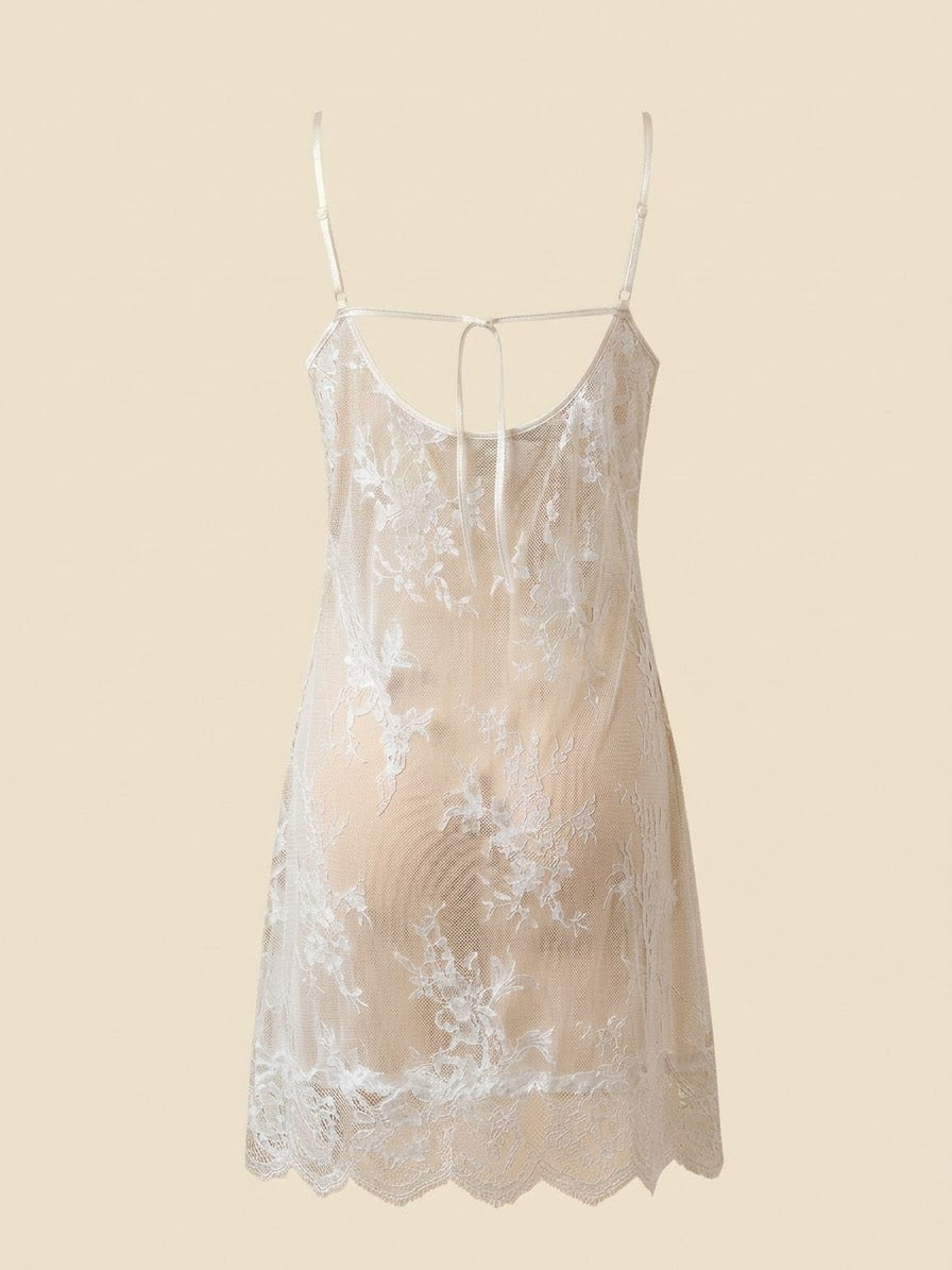 White satin dress