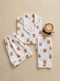 Teddy Bear Cotton 3-Piece Pajama Set
