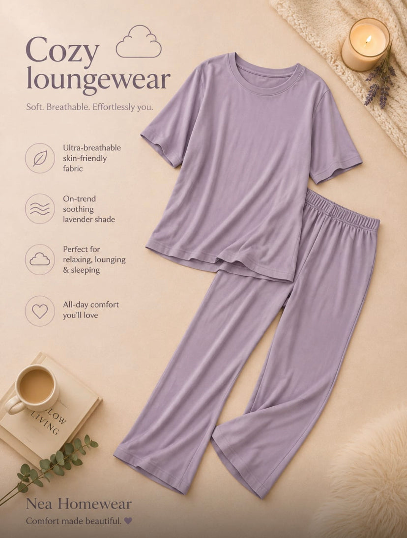 100 Solid Cotton PJ Set