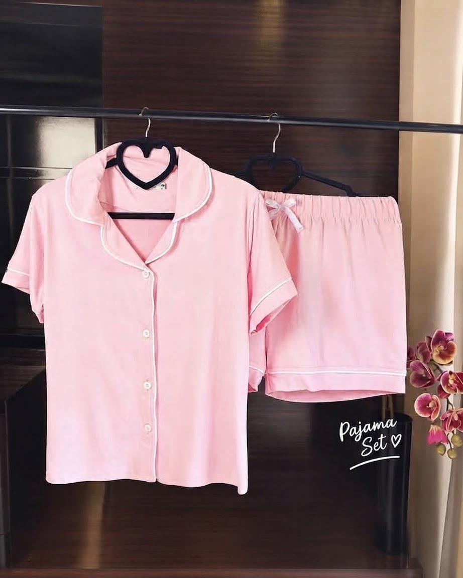 Pink Soft Cotton Pajama Set