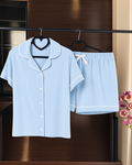 Baby Blue Soft Cotton Pajama Set