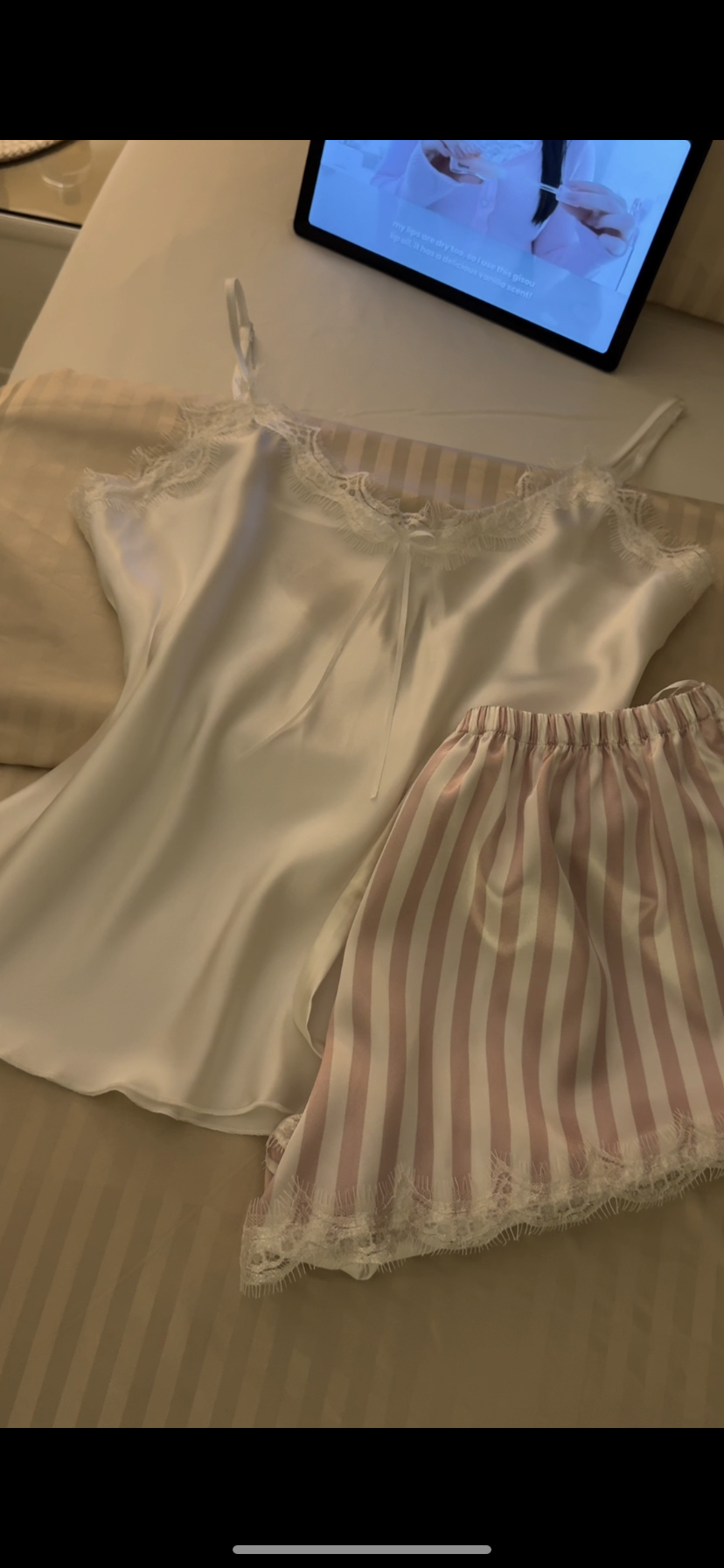 Satin strips pajama
