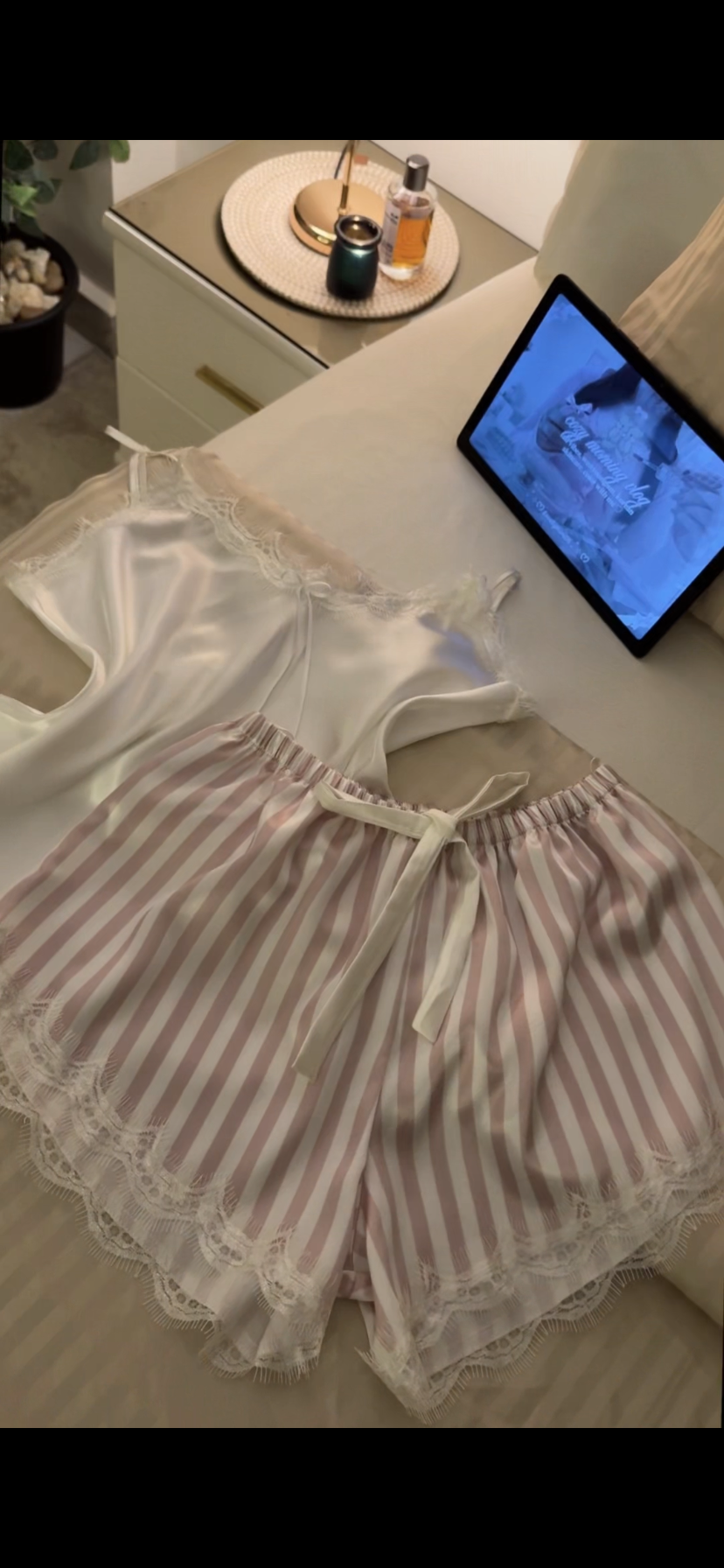 Satin strips pajama