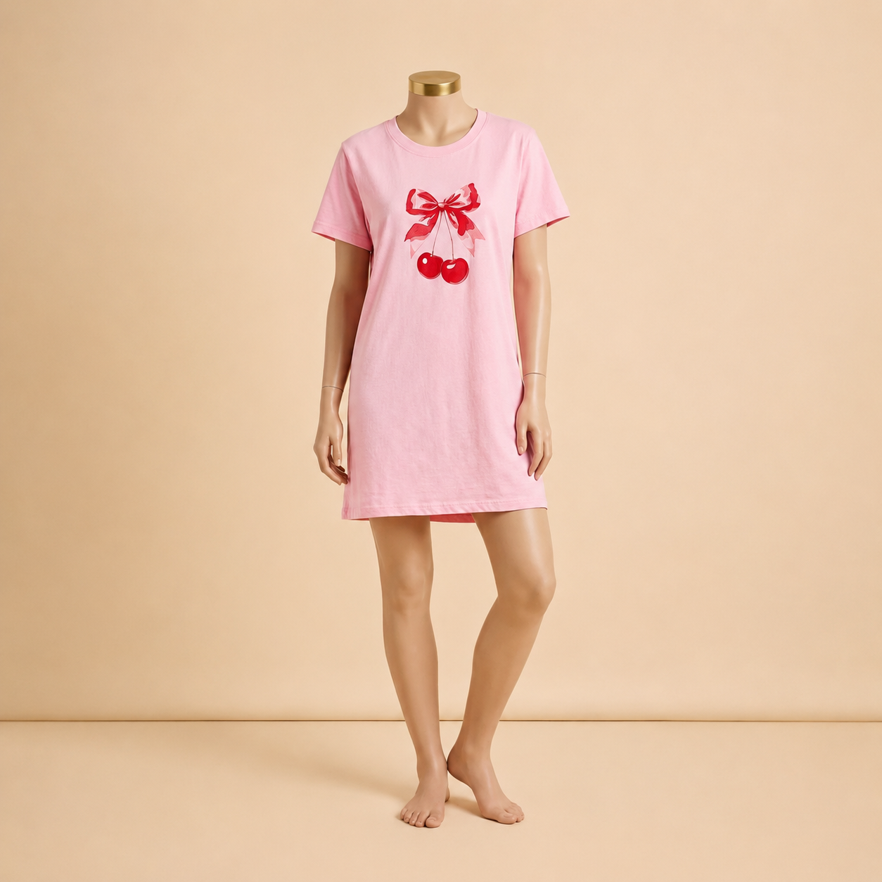 Cherry Bow Cotton Nightdress