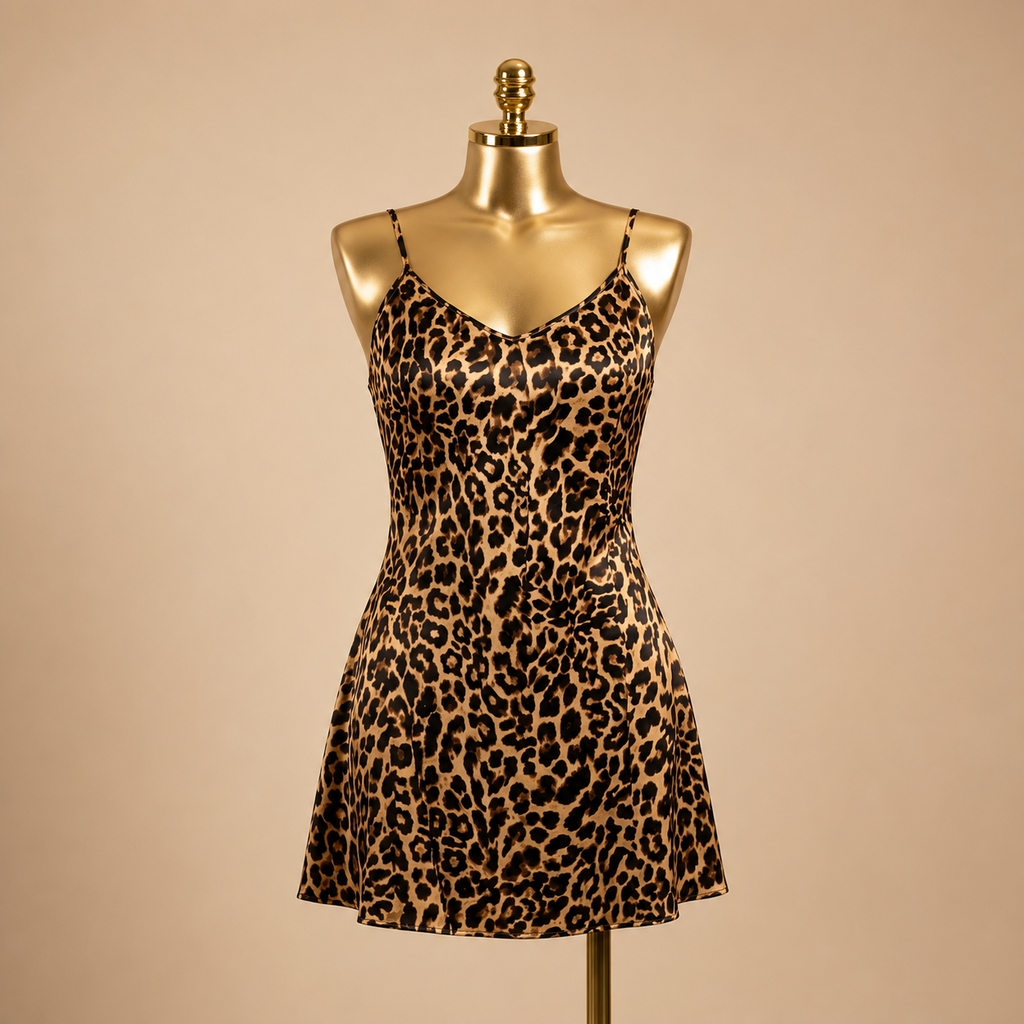 Leopard Satin Nightdress