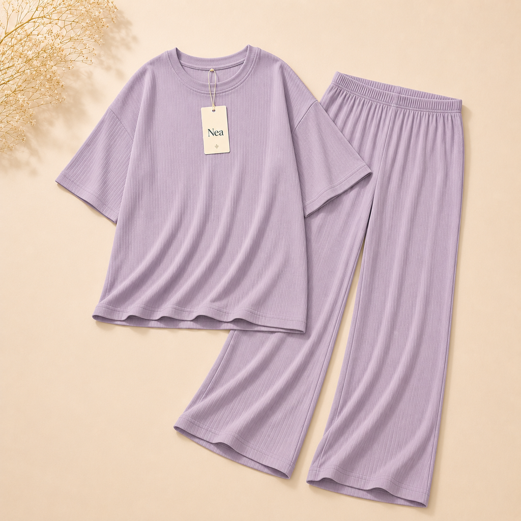 100 Solid Cotton PJ Set