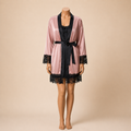 Blush Pink Satin Robe Set