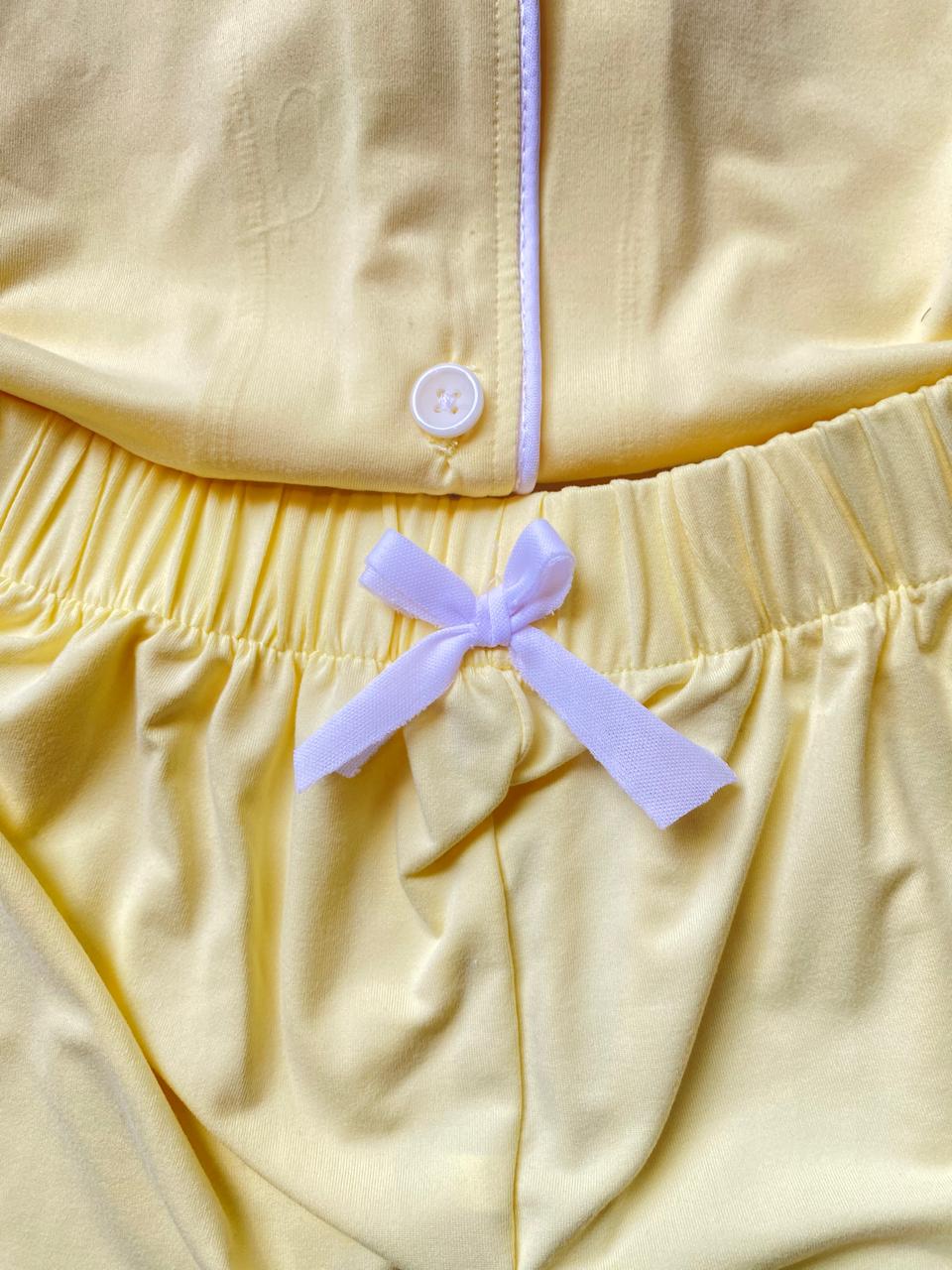 Lemon Soft Cotton Pajama Set
