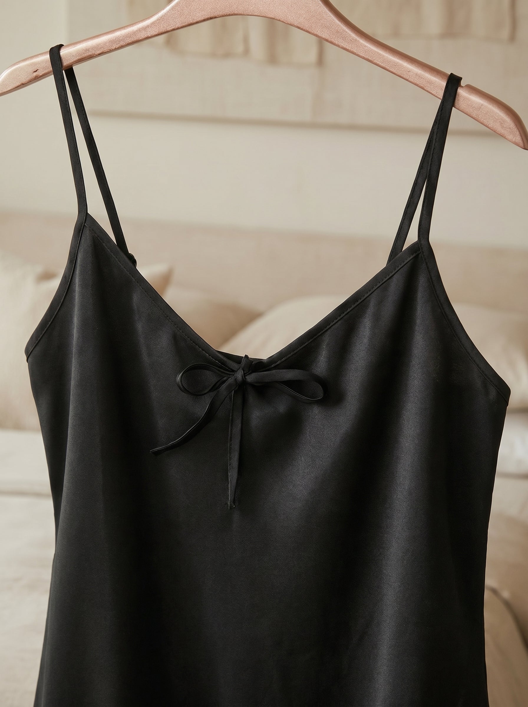 Black Leopard Satin Shorts Set