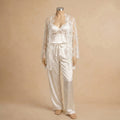 Ivory Lace Satin Bridal Set - One Size