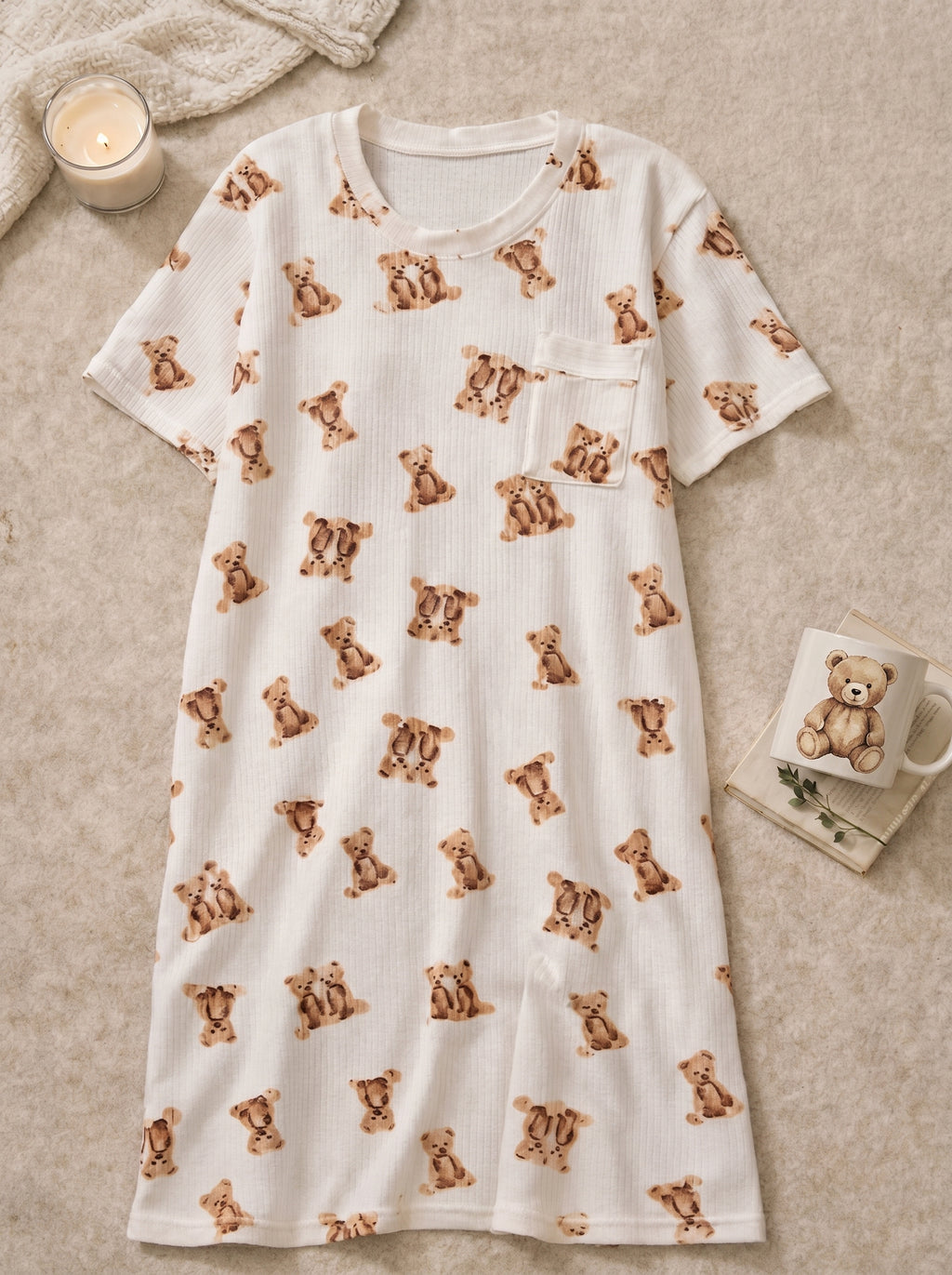 Teddy Dreams Cotton Nightdress