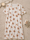 Teddy Dreams Cotton Nightdress