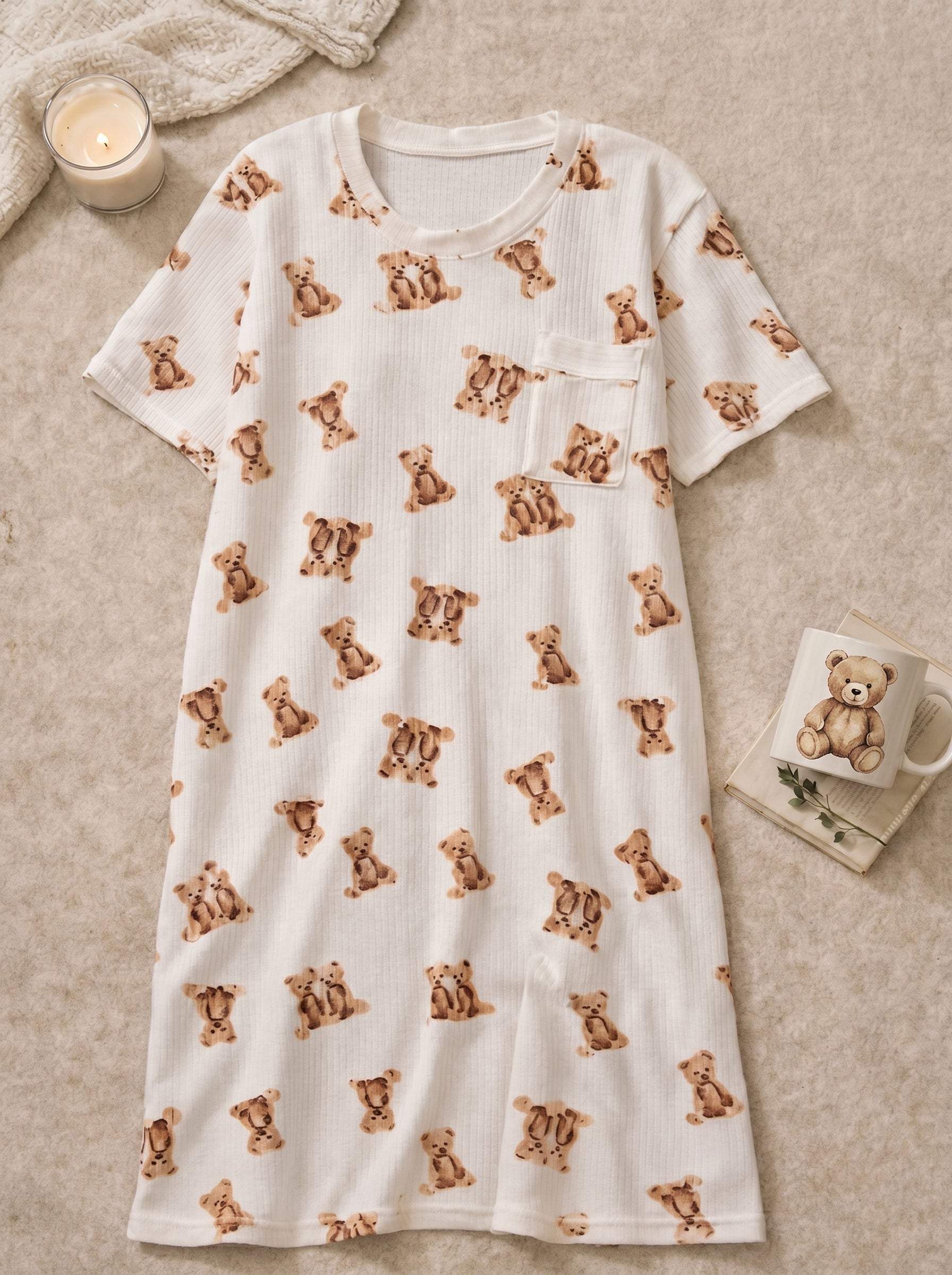 Teddy Dreams Cotton Nightdress