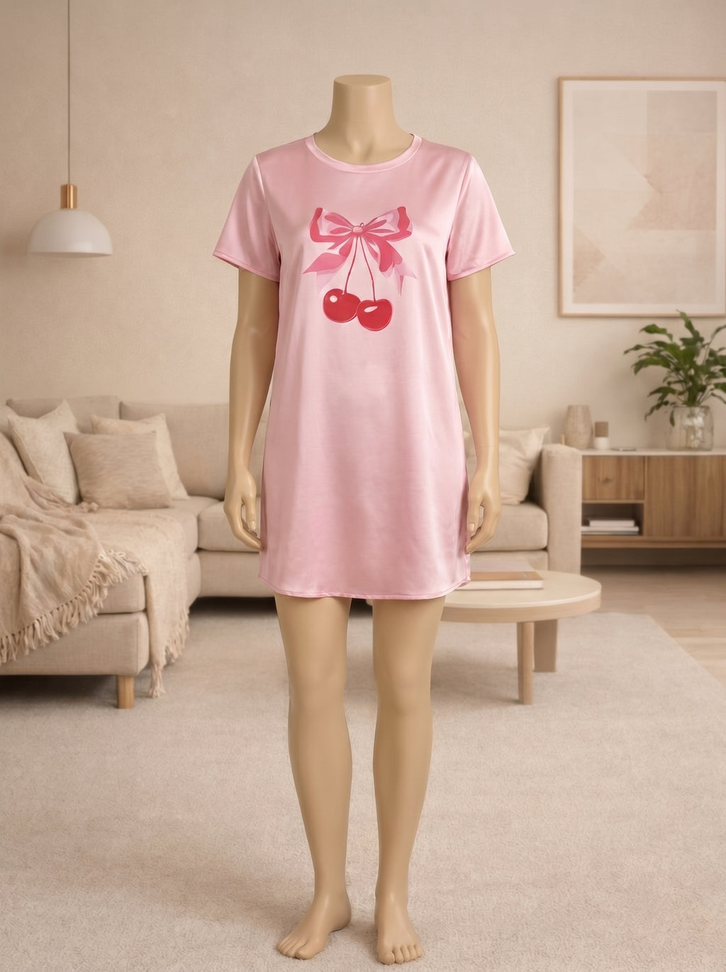 Cherry Bow Cotton Nightdress