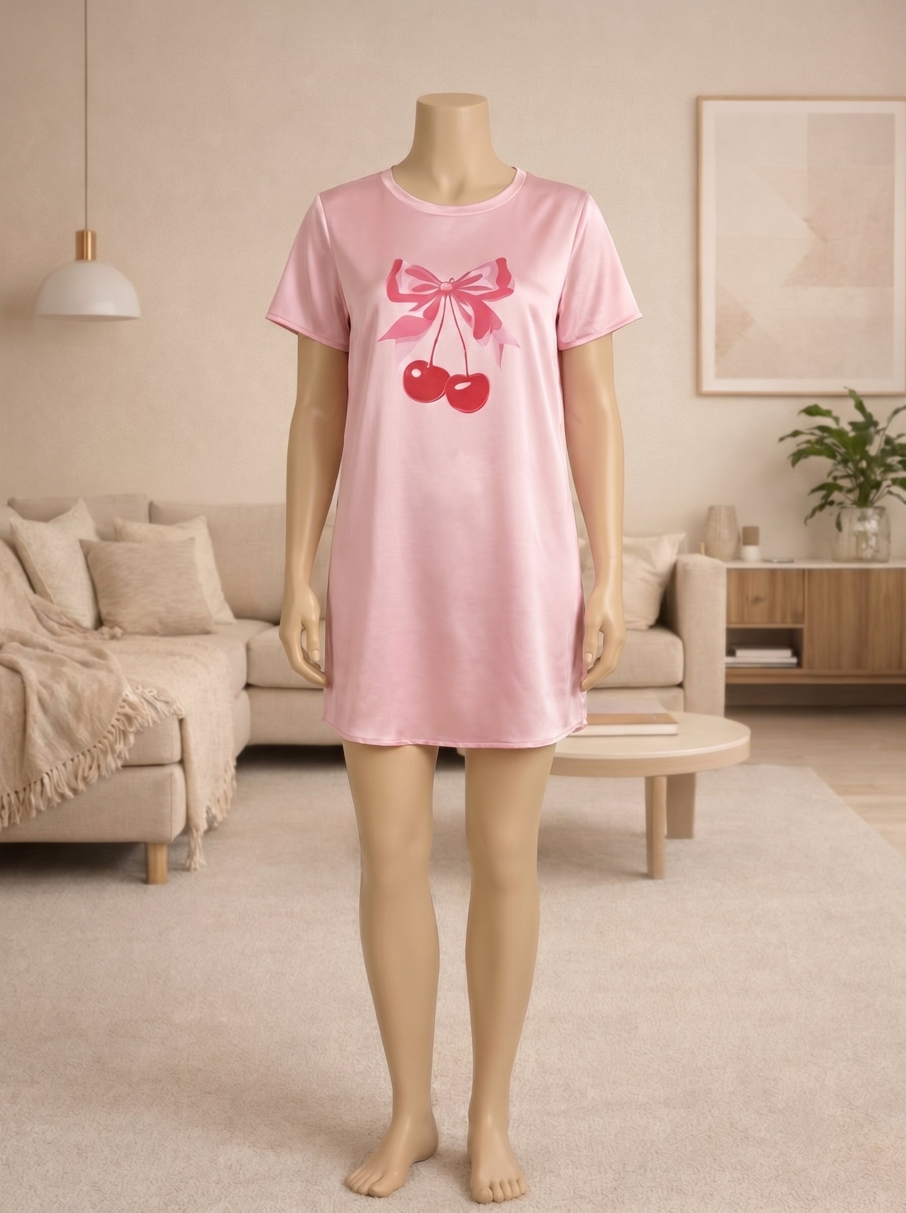 Cherry Bow Cotton Nightdress