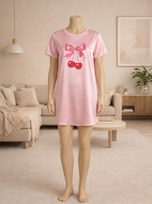 Cherry Bow Cotton Nightdress